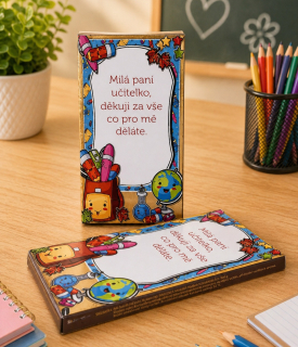 Čokoláda s nápisem 