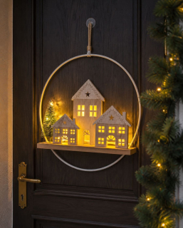 Dekorace domečky s Led osvětlením Na zavěšení 